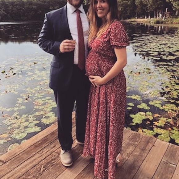 Red floral maxi dress - Picture 5 of 5